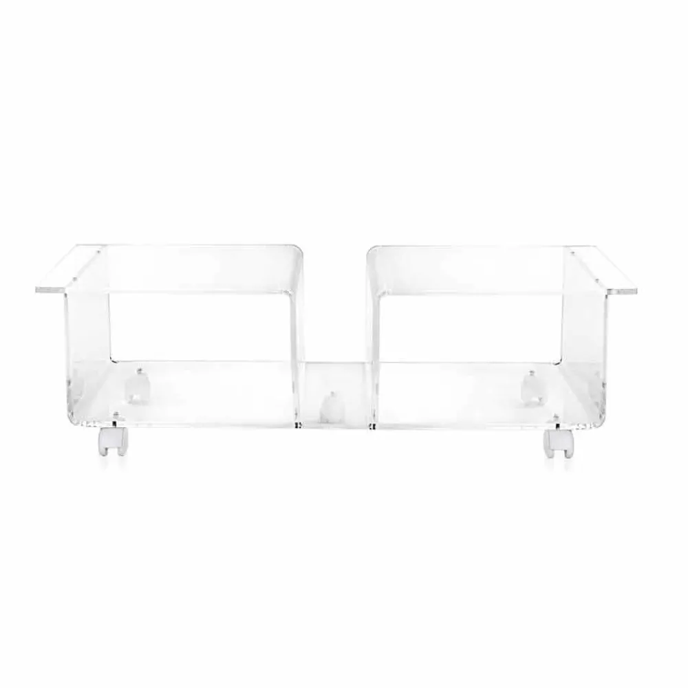 Viadurini Living Tv-Möbel-TV-Schrank im modernen Design aus transparentem Plexiglas Mago Double