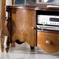 Viadurini Classic Tv-Möbel-TV-Schrank mit 2 Türen und Holzschublade Made in Italy - Caligola