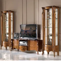 Viadurini Classic Tv-Möbel-TV-Schrank mit 2 Türen und Holzschublade Made in Italy - Caligola