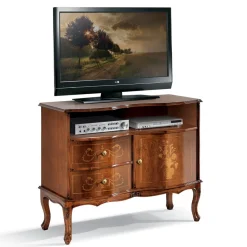 Viadurini Classic Tv-Möbel-TV-Ständer aus Nussholz im klassischen Stil Made in Italy - Elegant