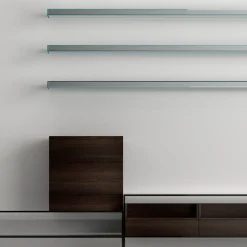 Viadurini Living Tv-Möbel-TV-Ständer mit 3 Regalen und aufklappbarem Behälter Made in Italy – Ronan