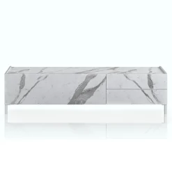 Viadurini Living Tv-Möbel-TV-Ständer mit Melamin-Marmor-Finish, hergestellt in Italien – Zink