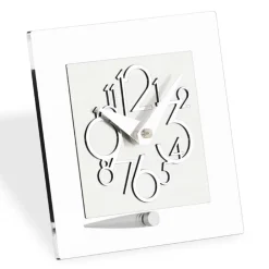 Viadurini Time Design Tischuhren-Uhr aus transparentem Methacrylat und chromatischen Details, hergestellt in Italien – Hilly