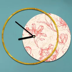 Viadurini Decor Wanduhren-Uhr mit hölzerner und bedruckter Platte, hergestellt in Italien – Malawi