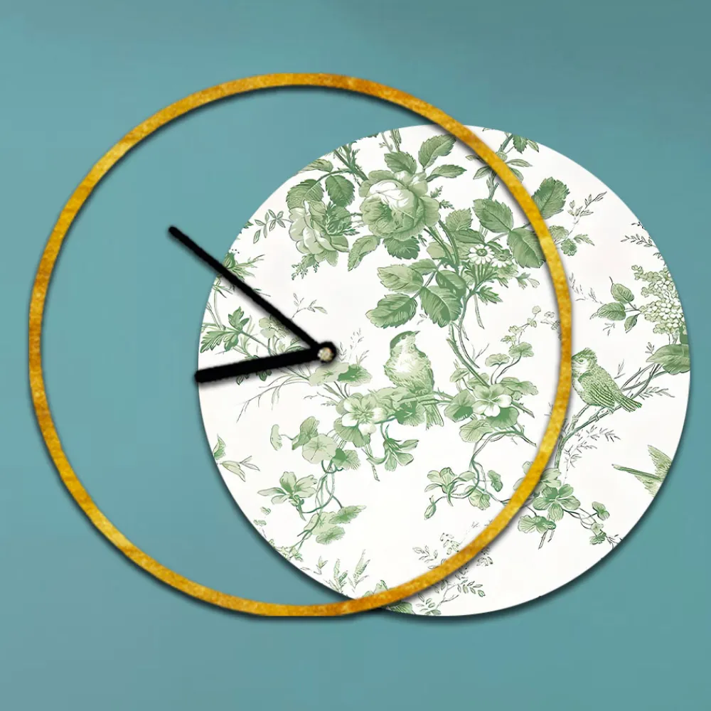 Viadurini Decor Wanduhren-Uhr mit hölzerner und bedruckter Platte, hergestellt in Italien – Malawi