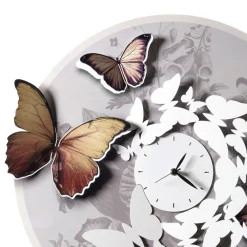 Viadurini Time Design Wanduhren-Uhr mit Schmetterlingsdekoration in verschiedenen Ausführungen, hergestellt in Italien – Manschettenknöpfe