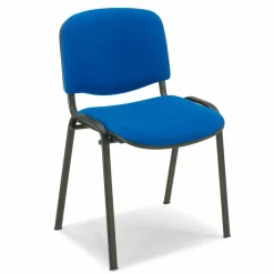 Viadurini Living Bürostühle-Ungepolsterter Wartezimmerstuhl mit schwarzem Metallgestell - Carmela