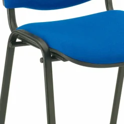 Viadurini Living Bürostühle-Ungepolsterter Wartezimmerstuhl mit schwarzem Metallgestell - Carmela