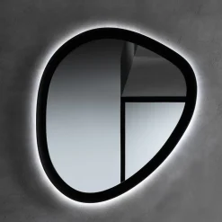 Viadurini Bathroom Badspiegel-Unregelmäßig geformter Spiegel mit Hintergrundbeleuchtung, hergestellt in Italien - Ride