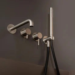 Viadurini Taps Badewannearmaturen-Unterputz-Wannenmischer aus Edelstahl AISI 316L - Krallen