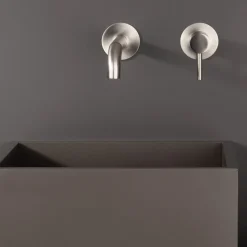 Viadurini Taps Waschbeckenarmaturen-Unterputz-Waschtischmischer aus Edelstahl AISI 316L - Artigli