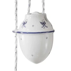 Ferroluce Pendelleuchten Vintage-Ups and Down Pendelleuchte aus dekorierter Keramik 2 Größen - Asti