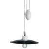 Ferroluce Pendelleuchten Vintage-Ups and downs Pendelleuchte aus weißer Keramik und schwarzem Metall - Power