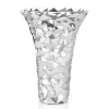 Viadurini Decor Deko Vasen-Vase aus Glas und silbernem Metall mit luxuriöser geometrischer Dekoration - Chirico