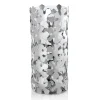 Viadurini Decor Deko Vasen-Vase aus silbernem Metall und Glas Elegantes zylindrisches Design mit Blumen - Megghy