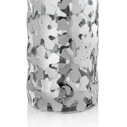 Viadurini Decor Deko Vasen-Vase aus silbernem Metall und Glas Elegantes zylindrisches Design mit Blumen - Megghy
