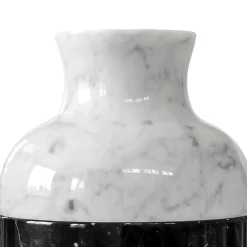 Viadurini Decor Deko Vasen-Vase aus weißem Carrara-Marmor und schwarzem Marquinia-Luxus-Design - Calar
