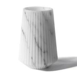 Viadurini Decor Deko Vasen-Vase aus weißem Carrara-Marmor oder schwarzem Portoro-Streifen-Design - Kairo