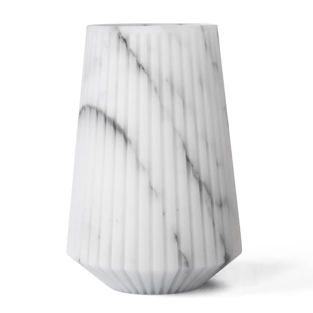 Viadurini Decor Deko Vasen-Vase aus weißem Carrara-Marmor oder schwarzem Portoro-Streifen-Design - Kairo