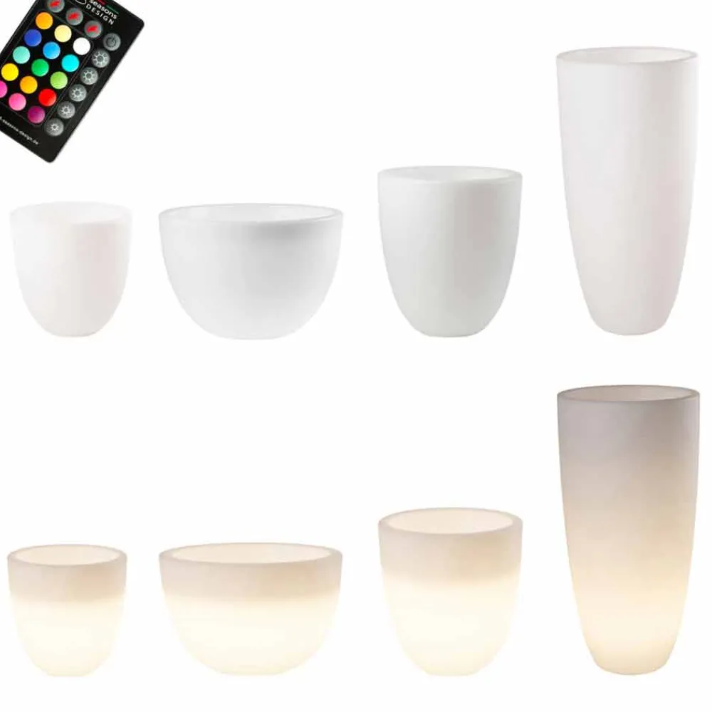 Viadurini Lighting Lichtmöbel-Vase mit LED- oder Solarbeleuchtung Modernes Design in verschiedenen Größen - Svasostar