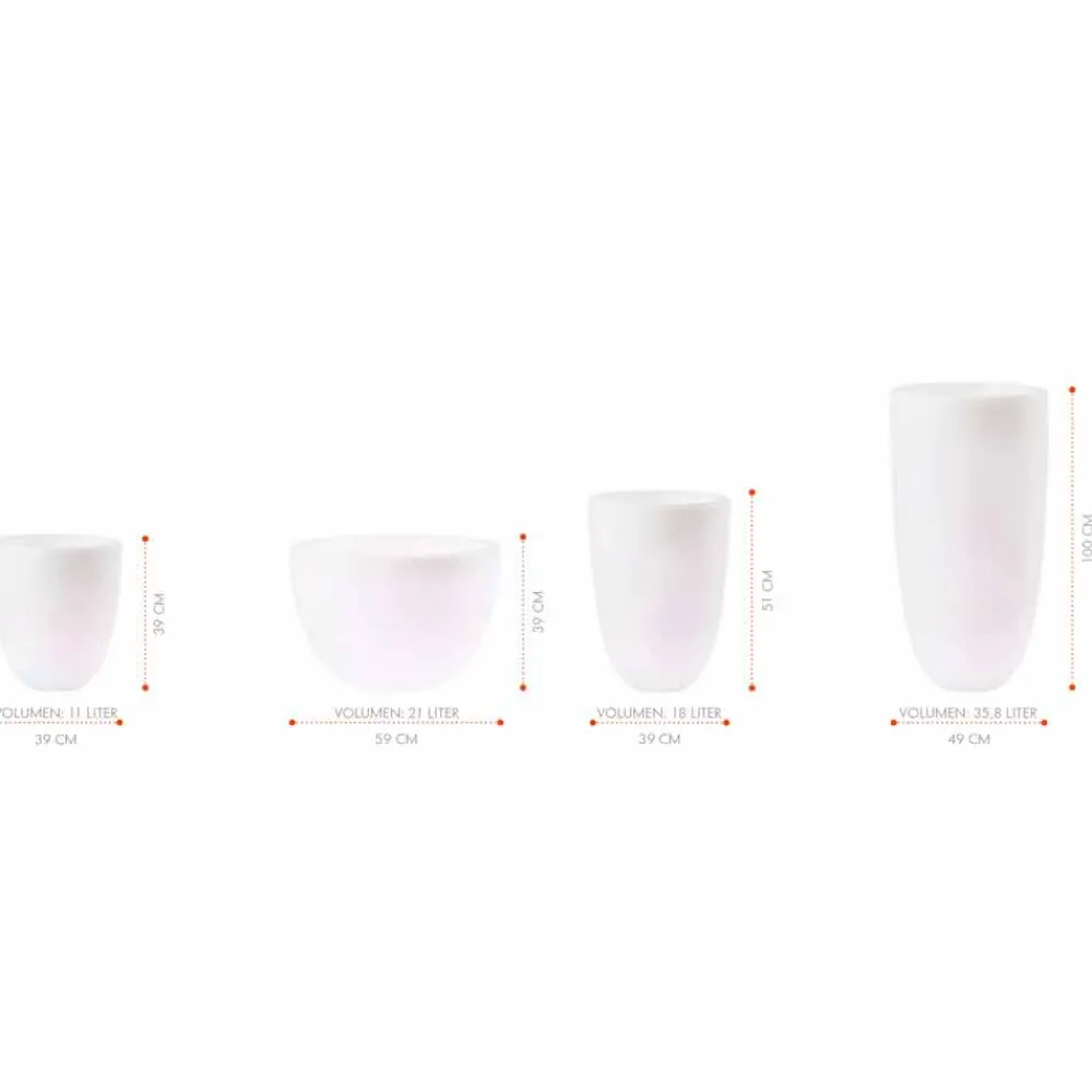 Viadurini Lighting Lichtmöbel-Vase mit LED- oder Solarbeleuchtung Modernes Design in verschiedenen Größen - Svasostar