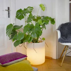 Viadurini Lighting Lichtmöbel-Vase mit Solarbeleuchtung oder LED-Design für drinnen oder draußen - Cilindrostar