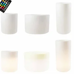 Viadurini Lighting Lichtmöbel-Vase mit Solarbeleuchtung oder LED-Design für drinnen oder draußen - Cilindrostar