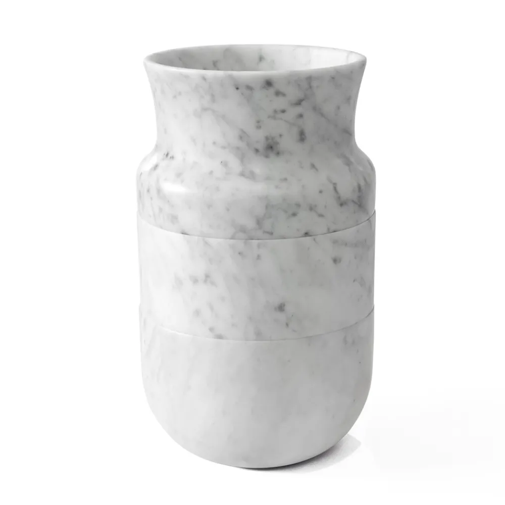 Viadurini Decor Deko Vasen-Vasendekor aus weißem Carrara-Marmor und schwarzem Marquinia-Design - Calar