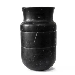 Viadurini Decor Deko Vasen-Vasendekor aus weißem Carrara-Marmor und schwarzem Marquinia-Design - Calar