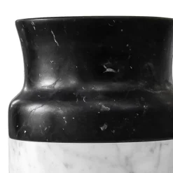 Viadurini Decor Deko Vasen-Vasendekor aus weißem Carrara-Marmor und schwarzem Marquinia-Design - Calar