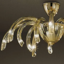 Viadurini Lighting Moderne Deckenleuchten-Venezianische Deckenlampe aus Glas und Metall, handgefertigt in Italien - Jason