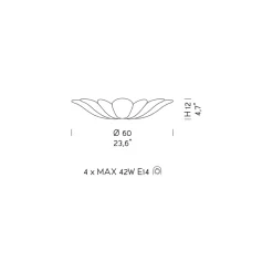 Viadurini Lighting Klassische Deckenleuchten-Venezianische Deckenlampe aus Glas und Metall, handgefertigt in Italien - Artemide