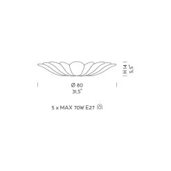 Viadurini Lighting Klassische Deckenleuchten-Venezianische Deckenlampe aus Glas und Metall, handgefertigt in Italien - Artemide