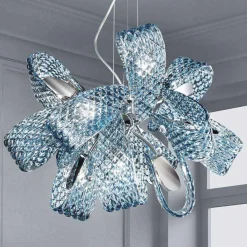 Viadurini Lighting Moderne Kronleuchter-Venezianischer Glas-Kronleuchter mit 9 Lichtern, handgefertigt in Italien - Diamonique