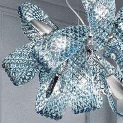 Viadurini Lighting Moderne Kronleuchter-Venezianischer Glas-Kronleuchter mit 9 Lichtern, handgefertigt in Italien - Diamonique