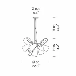 Viadurini Lighting Moderne Kronleuchter-Venezianischer Glas-Kronleuchter mit 9 Lichtern, handgefertigt in Italien - Diamonique