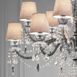 Viadurini Lighting Klassische Kronleuchter-Venezianischer Glas-Kronleuchter mit 12 Lichtern Handgefertigt, Made in Italy - Milagros