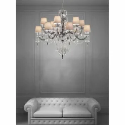 Viadurini Lighting Klassische Kronleuchter-Venezianischer Glas-Kronleuchter mit 12 Lichtern Handgefertigt, Made in Italy - Milagros