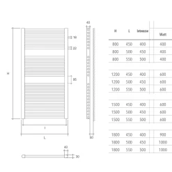 Viadurini Radiators Design Heizkörper Chrom|Heizkörper Elektrisch-Verchromter elektrischer Heizkörper bis 1000 Watt Made in Italy - Berenice