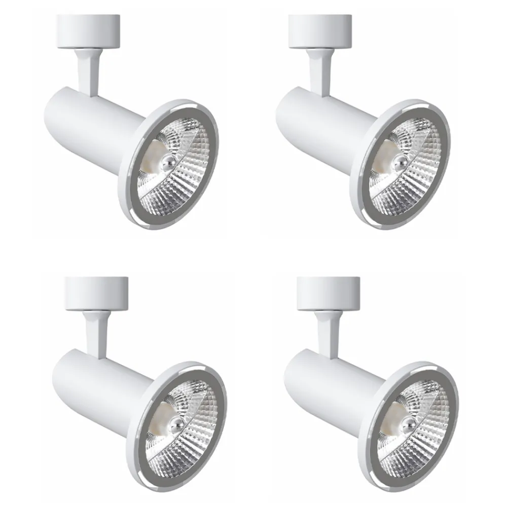 Viadurini Lighting Moderne Deckenleuchten-Verstellbare Deckenleuchte aus weißem Aluminium, 4 Stück - Lazzaro