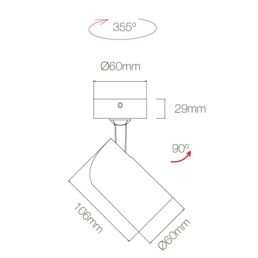 Viadurini Lighting Moderne Deckenleuchten-Verstellbare Deckenleuchte aus weißem Aluminium, 4 Stück - Lazzaro