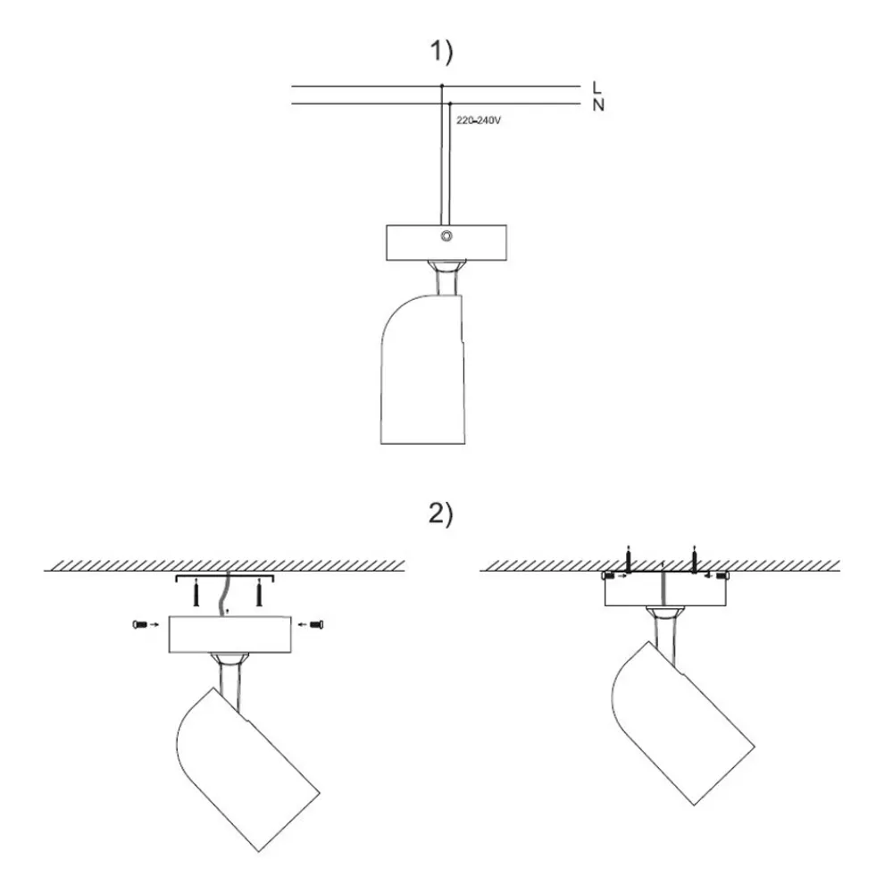 Viadurini Lighting Moderne Deckenleuchten-Verstellbare Deckenleuchte aus weißem Aluminium, 4 Stück - Lazzaro
