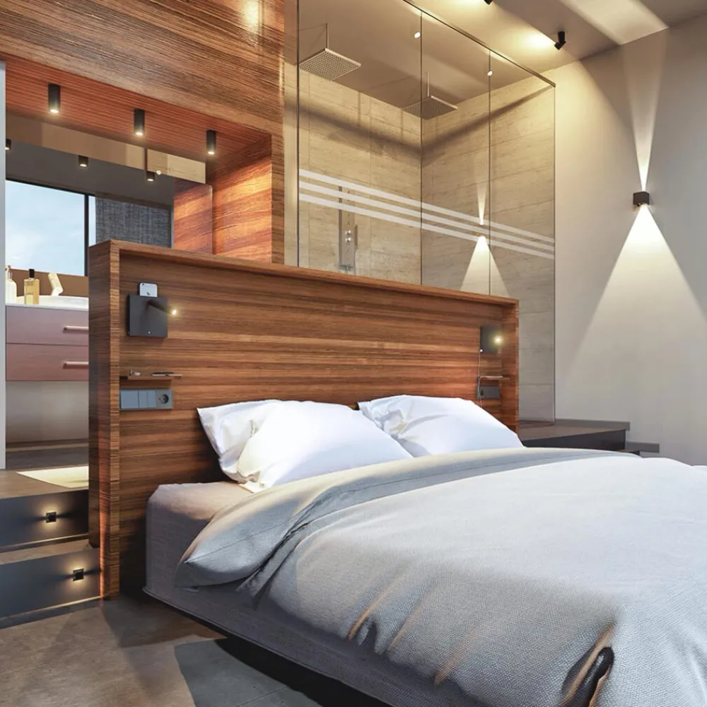 Viadurini Lighting Moderne Wandleuchten-Verstellbare LED-Wandleuchte aus Aluminium mit USB-Anschlüssen - Paola