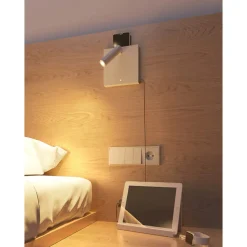 Viadurini Lighting Moderne Wandleuchten-Verstellbare LED-Wandleuchte aus Aluminium mit USB-Anschlüssen - Paola