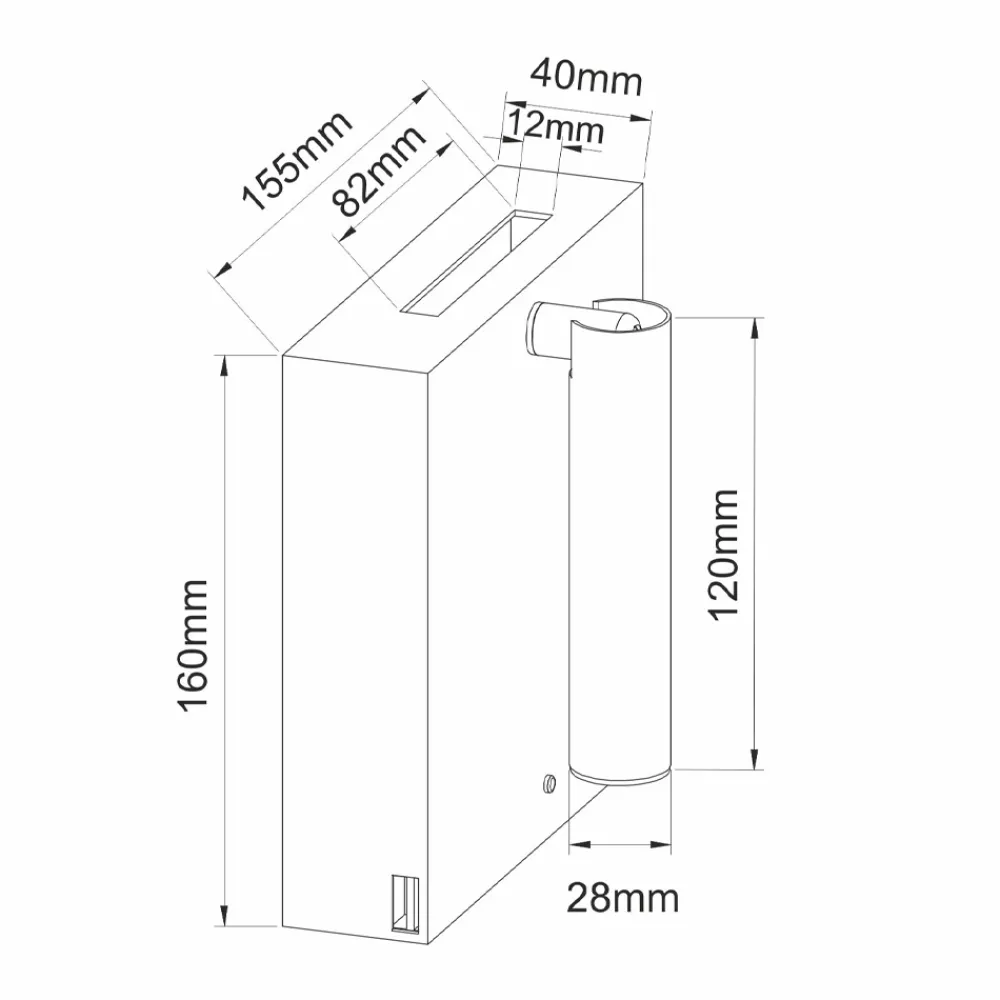 Viadurini Lighting Moderne Wandleuchten-Verstellbare LED-Wandleuchte aus Aluminium mit USB-Anschlüssen - Paola