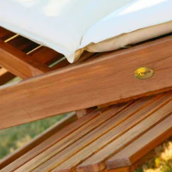 Viadurini in the Garden Sonnenliegen-Verstellbare Sonnenliege für den Außenbereich in Teak Holz
