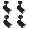 Viadurini Lighting Moderne Deckenleuchten-Verstellbare Spotlight Deckenleuchte aus weißem oder schwarzem Aluminium 4 Stück - Lazzaro