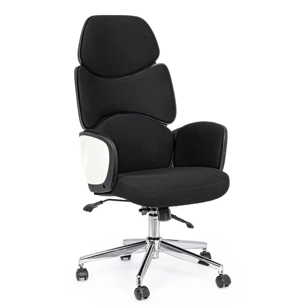 Viadurini Living Bürosessel-Verstellbarer Bürodrehstuhl aus Stahl und Polyester - Luigio