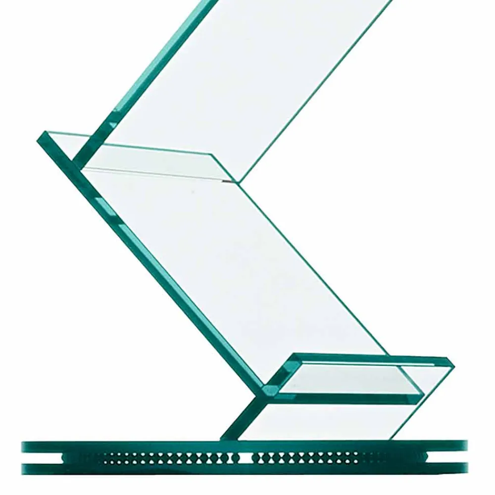 Viadurini Living Moderne Design Bücherregale-Vertikales Bücherregal aus transparentem Glas für freistehendes Wohnzimmer - Brugo