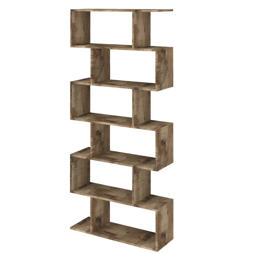 Viadurini Design Moderne Design Bücherregale-Vertikales Design-Wand-Bücherregal Wohnzimmer aus Holz 3 Ausführungen - Minetta